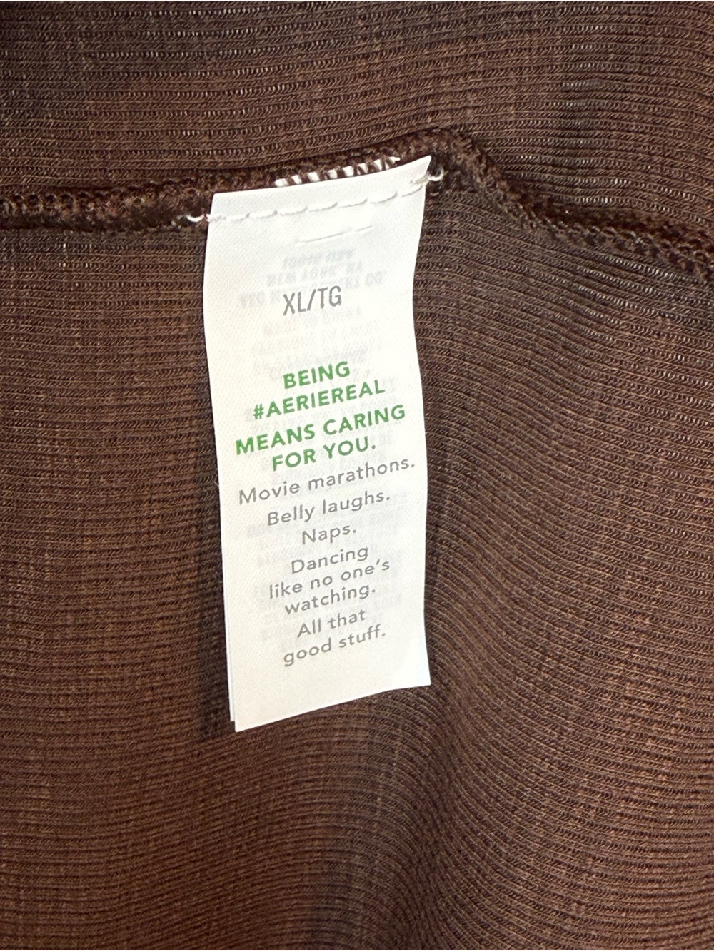 NWT Aerie Ribbed Cami Maxi Dress XL Brown Chocolate Spaghetti Strap Long Slip - Picture 5 of 8